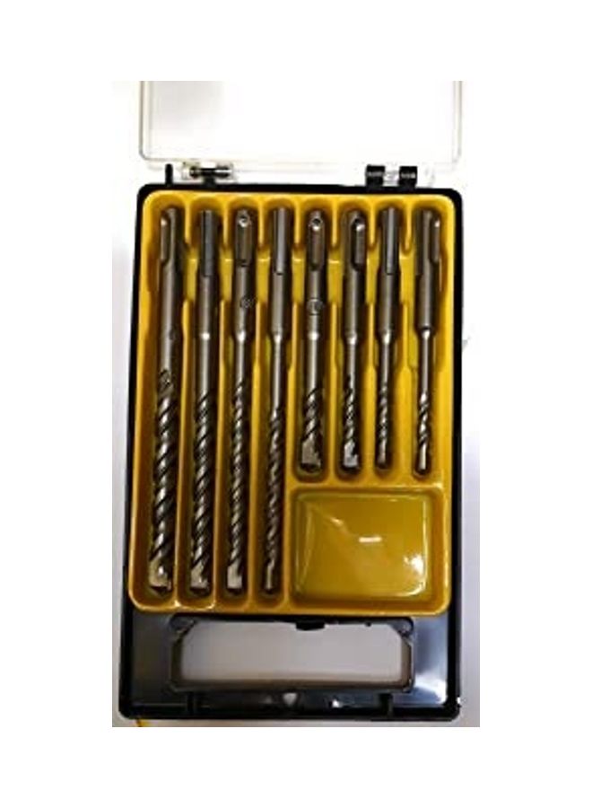 طقم لقم مثقاب SDS بلس مكون من 8 قطع رمادي