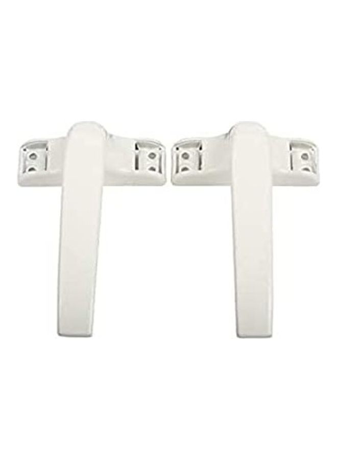 مقبض باب مع 4 براغي أبيض 10سم