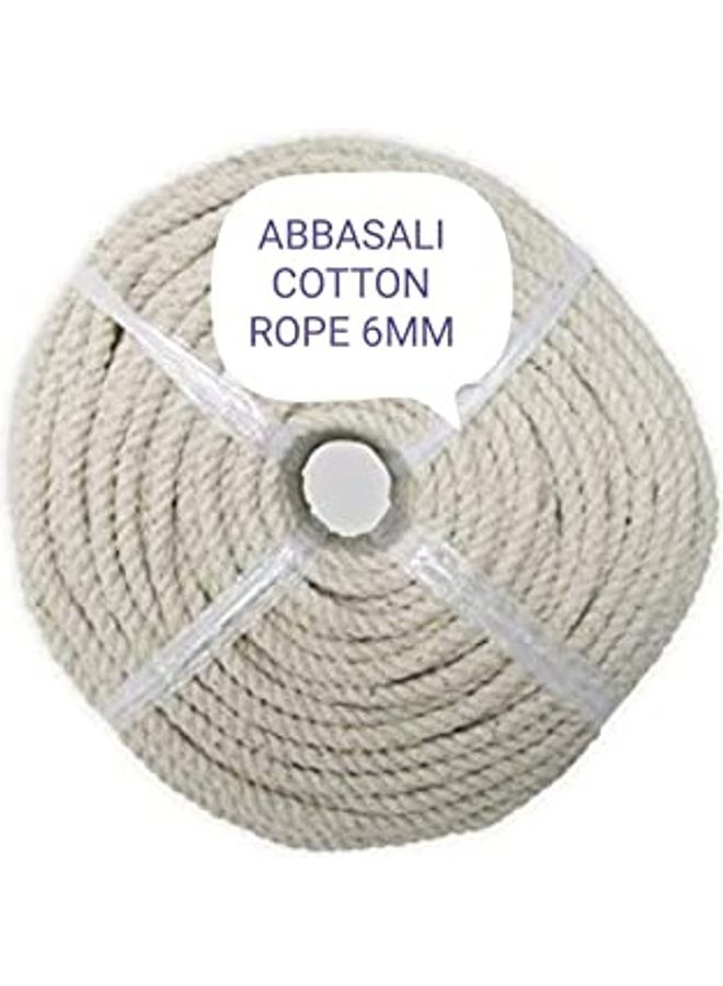 Twisted Cotton Rope Beige 0.006x36.57meter 