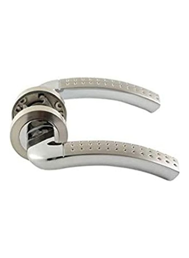 Door Handle Lock With Key Silver 12cm