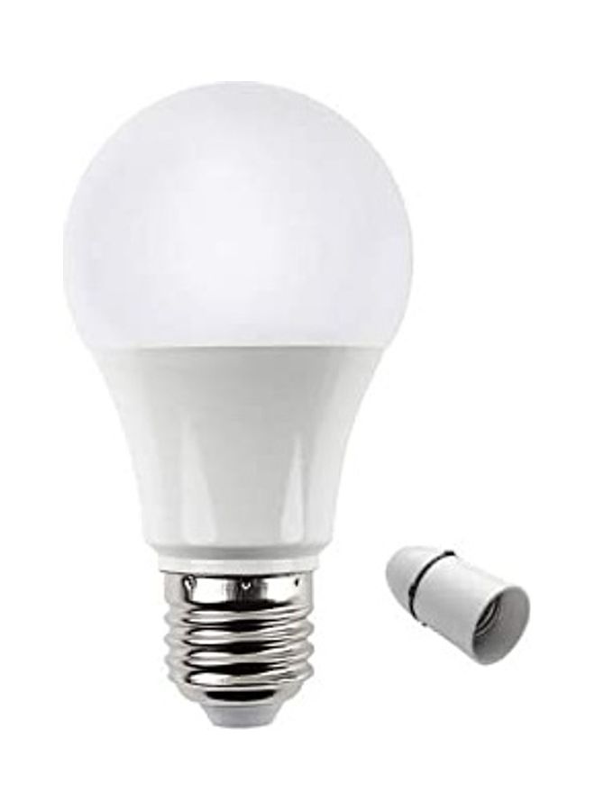 مصباح LED مع حامل معلق أبيض/فضي 10x6x5سم