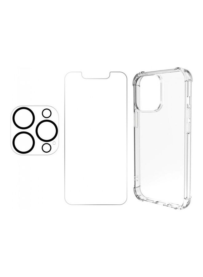 MARGOUN 3-Pack 3D Screen Gorilla Case Cover And Lens Protector For iPhone 13 Pro Max Clear - Image 1