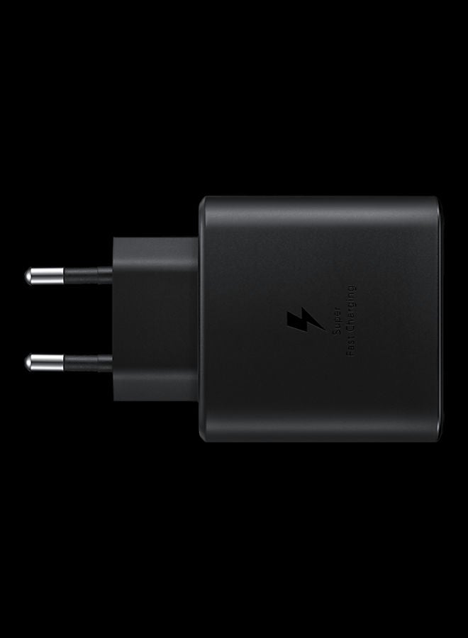سامسونج - محول الشحن السريع للسفر بمنفذ USB-C وقدرة 45 وات مع كابل USB-C سريع أسود - Image 1
