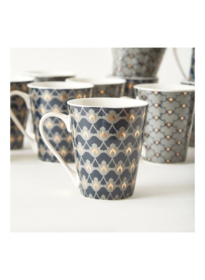 Gold Heron Printed Mug Multicolour 10.8x12.5x8.9cm - Image 4