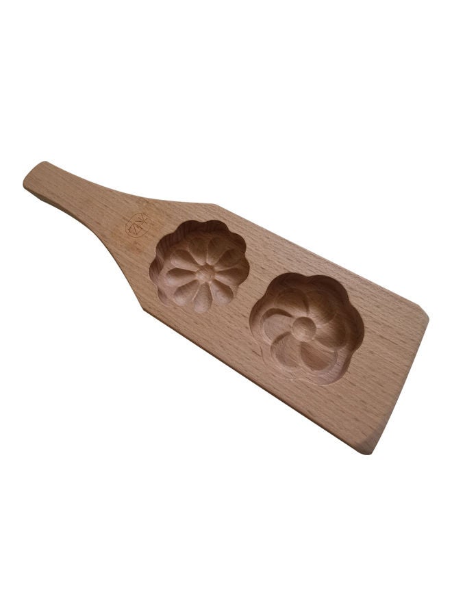 Generic - Flower Shapes Handmade Mooncake Mold Brown 25 x 7cm - Image 1