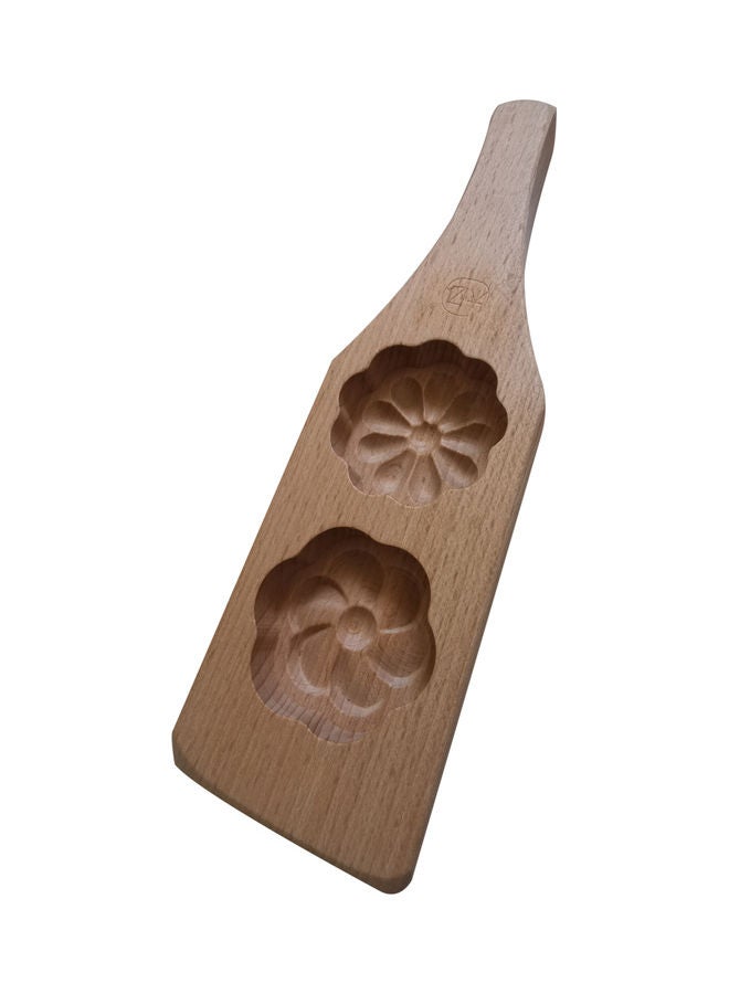 Generic - Flower Shapes Handmade Mooncake Mold Brown 25 x 7cm - Image 1