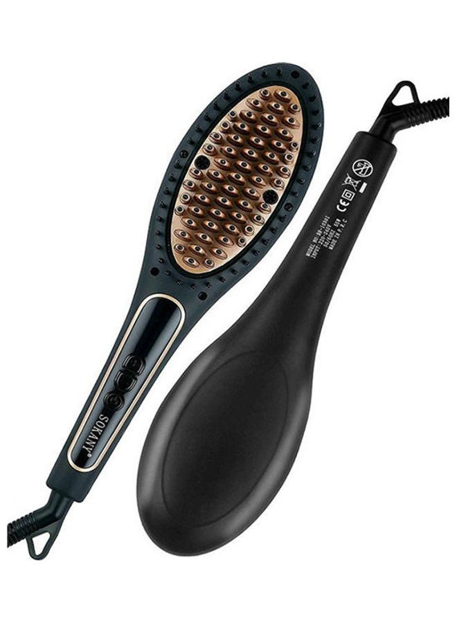 sokany BR-1030i Thermal Hair Straightening Brush For Salon Level Hair Straightening Black  - Image 2