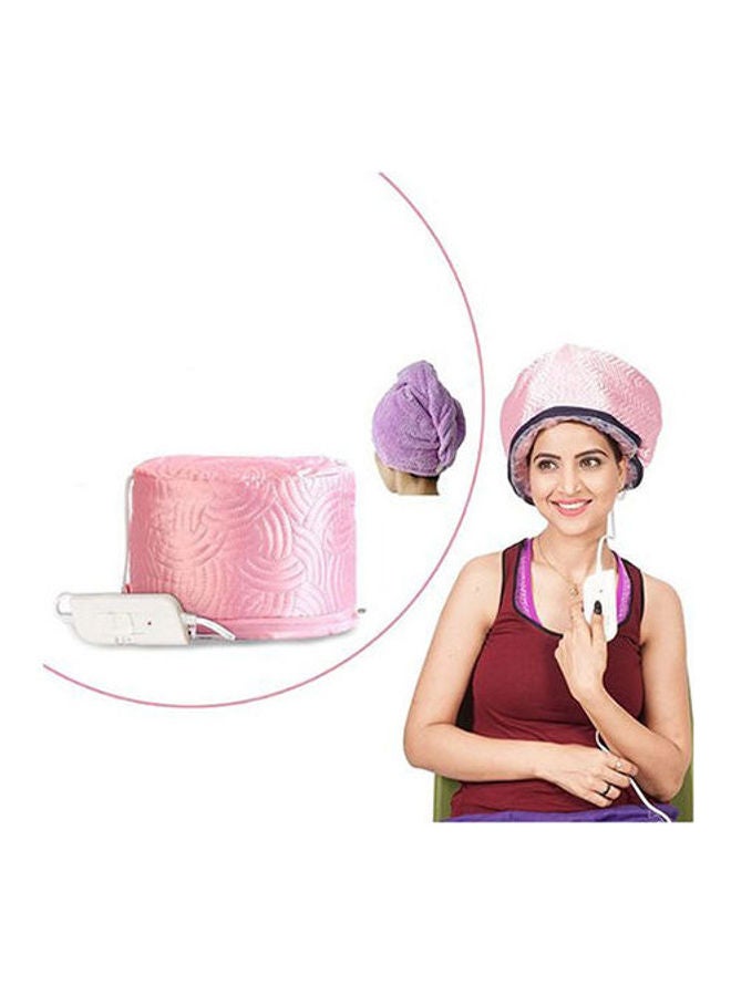 Thermal Cap For Hair To Benefit From The Cream Bath For Hair And Hair Treatment Pink - Image 1