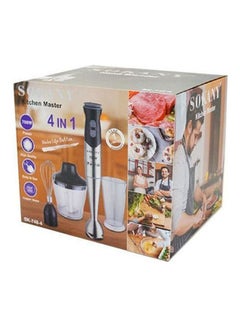 sokany Hand Blender 4 In 1 Kitchen Master 2 Speed sk-748-4 Sliver  - Image 2