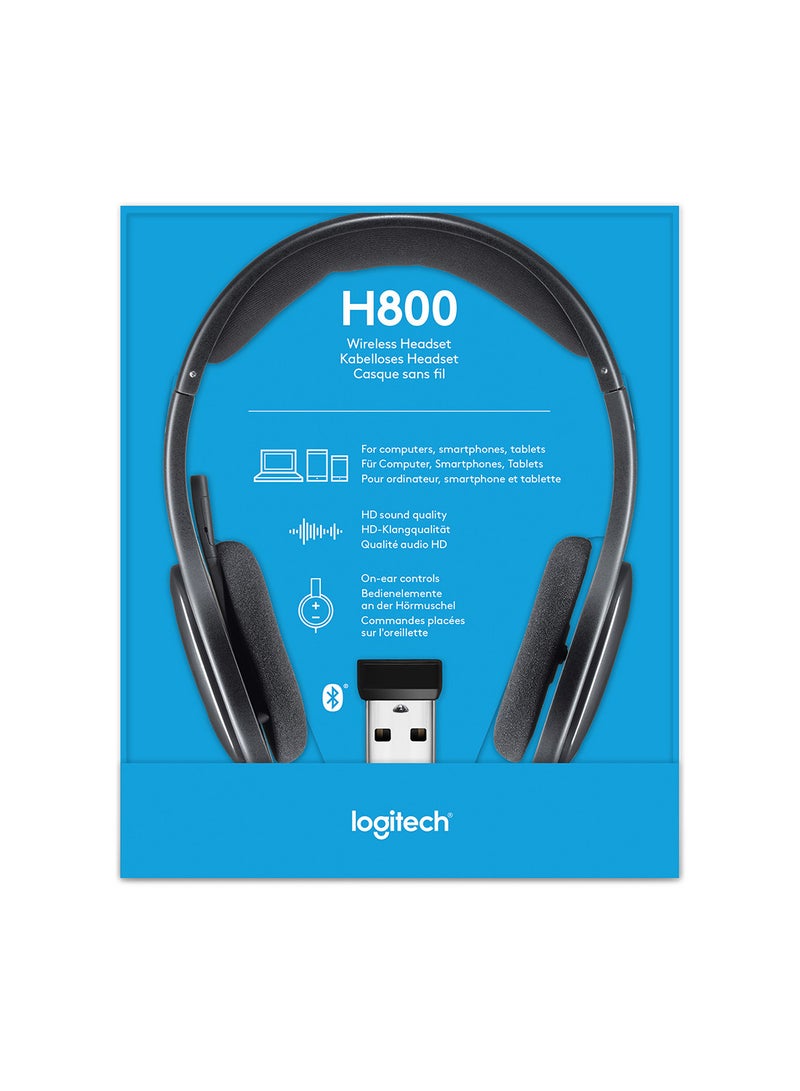 Logitech - H800 Wireless Bluetooth Headsets Black - Image 1
