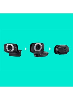 Logitech C615 Full HD Webcam - 1080p HD External USB Camera for Desktop or Laptop, 360-degree rotation,Autofocus, PC or Mac Black/Silver  - Image 3