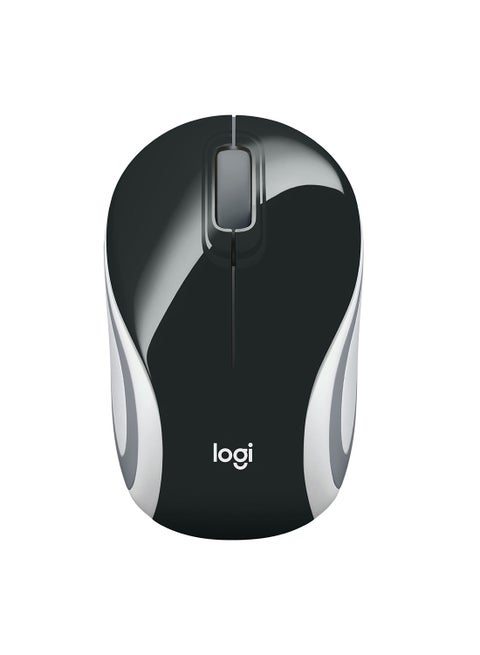 M187 Ultra Portable Wireless Mouse, 2.4 GHz With USB Receiver, 1000 DPI Optical Tracking, 3-Buttons, PC / Mac / Laptop Black