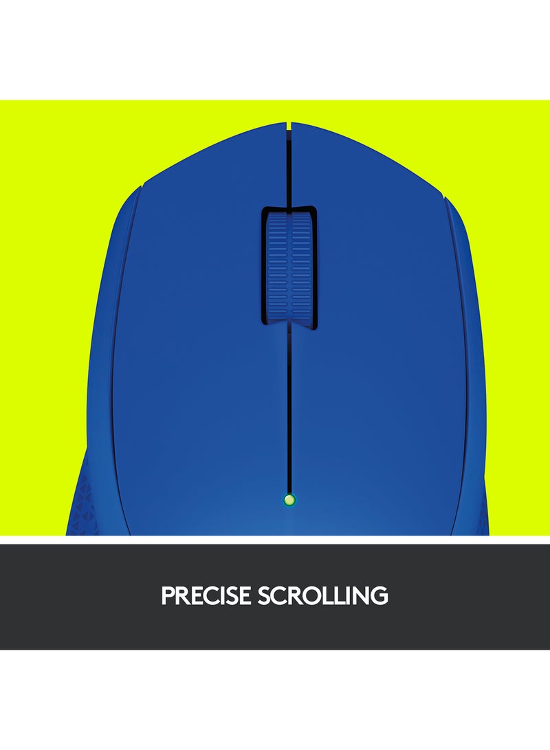 Logitech - M280 Wireless Mouse, 2.4 GHz With USB Nano Receiver, 1000 DPI Optical Tracking, 3 Buttons, 18 Month Life Battery, PC / Mac / Laptop Blue - Image 1
