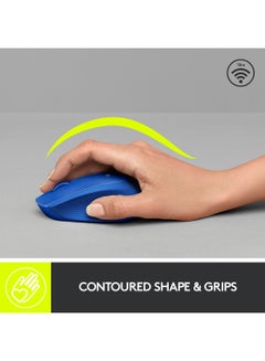 Logitech M280 Wireless Mouse, 2.4 GHz With USB Nano Receiver, 1000 DPI Optical Tracking, 3 Buttons, 18 Month Life Battery, PC / Mac / Laptop Blue  - Image 2