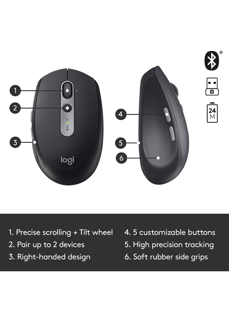 Logitech - M590 Silent Wireless Mouse With USB Unifying Receiver Black - Image 1