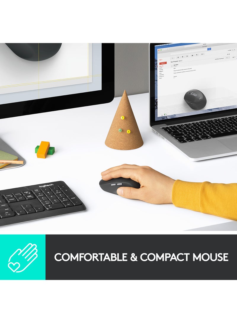 Logitech - M590 Silent Wireless Mouse With USB Unifying Receiver Grey - Image 1