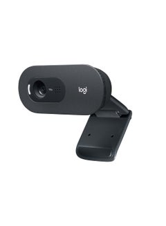كاميرا ويب C505 بدقة عالية الوضوح - كاميرا خارجية بوصلة USB ودقة عالية الوضوح 720p للكمبيوتر المكتبي أو اللابتوب مع ميكروفون طويل المدى وهي متوافقة مع أجهزة الكمبيوتر أو ماك أسود