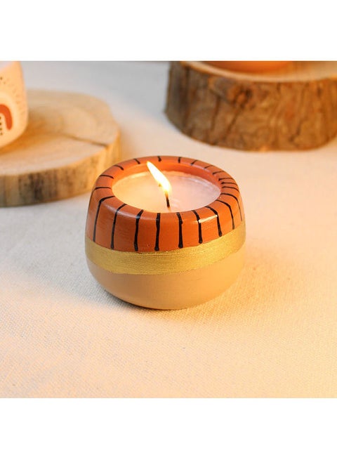 Handmade Pottery Pot& Scented Candle Café Coller 5x7cm
