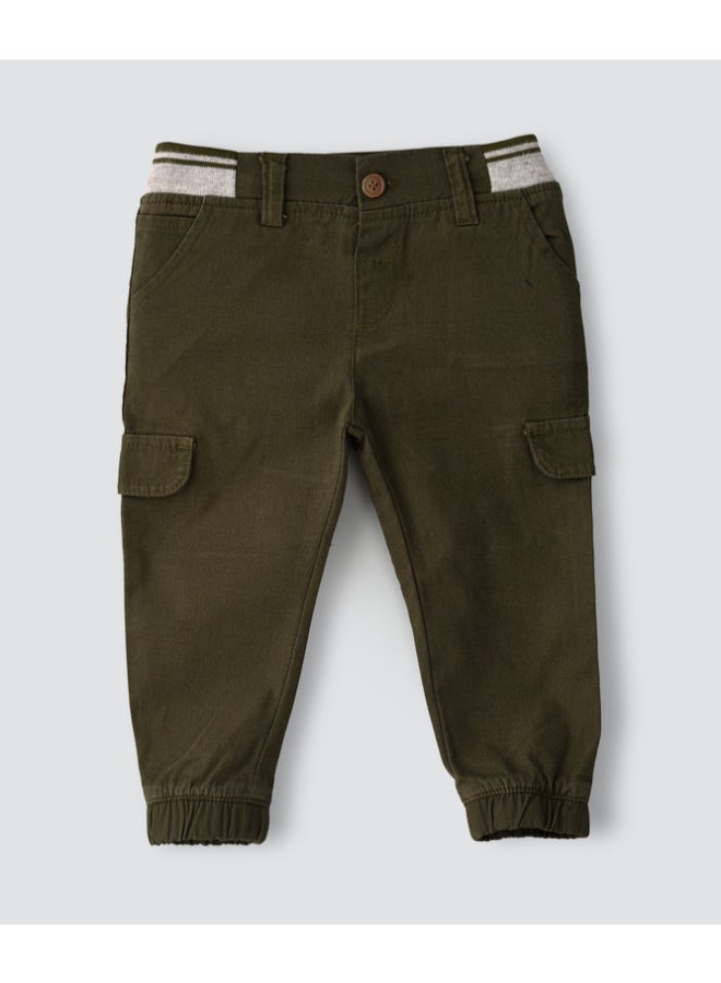 JAM Pocket Detailed Cargo Pants Olive - Image 1