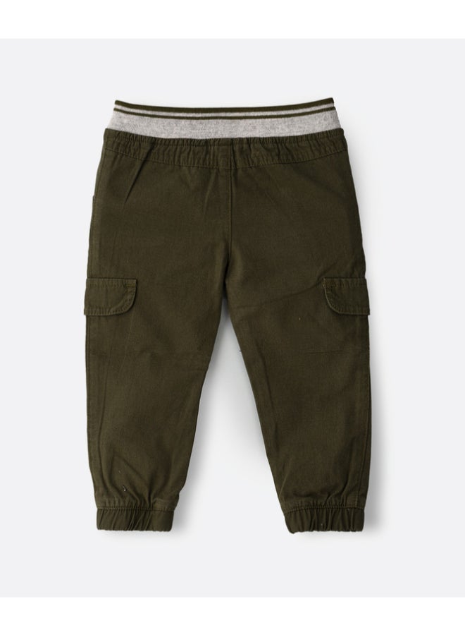 JAM Pocket Detailed Cargo Pants Olive - Image 2