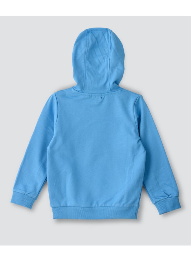 JAM Printed Pocket Detailed Hoodie Light Blue - Image 2