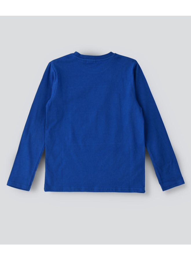 JAM Printed Long Sleeve T-Shirt Royal Blue - Image 2
