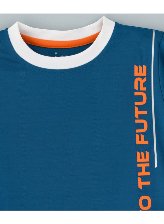 JAM Casual Crew Neck T-Shirt Blue - Image 3