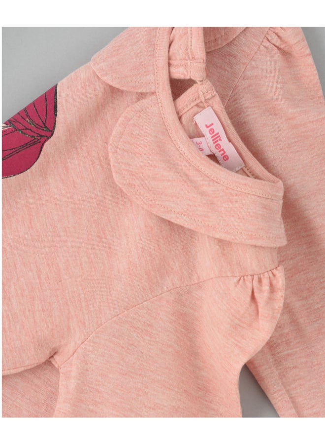 جيلين تيشيرت بأكمام طويلة مطبوع زهري فاتح - Image 4