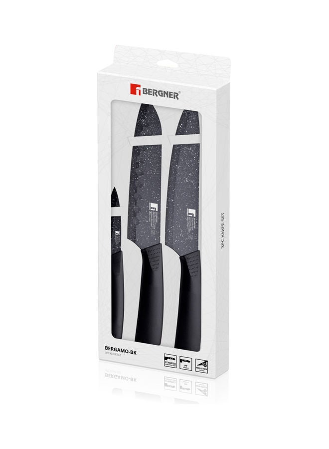 بيرجنر طقم سكاكين من الستانلس ستيل مكون من 3 قطع أسود - Image 2
