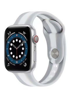 Replacement Watch Band 3/2/1 42mm For Apple Watch Series 7/6/SE/5/4 44mm Grey/ White