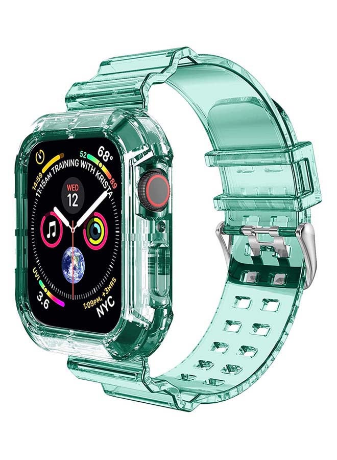 Theodor Replacement Watchband 3/2/1 42mm With Case For Apple Watch Series 7/6/SE/5/4 44mm Blue  - Image 1