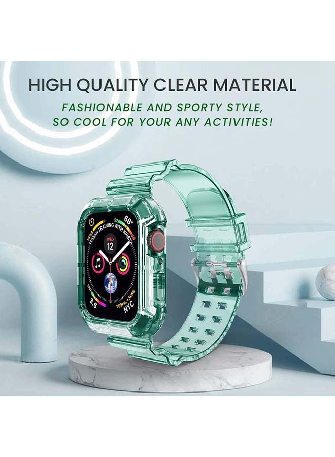 Theodor Replacement Watchband 3/2/1 42mm With Case For Apple Watch Series 7/6/SE/5/4 44mm Blue  - Image 3