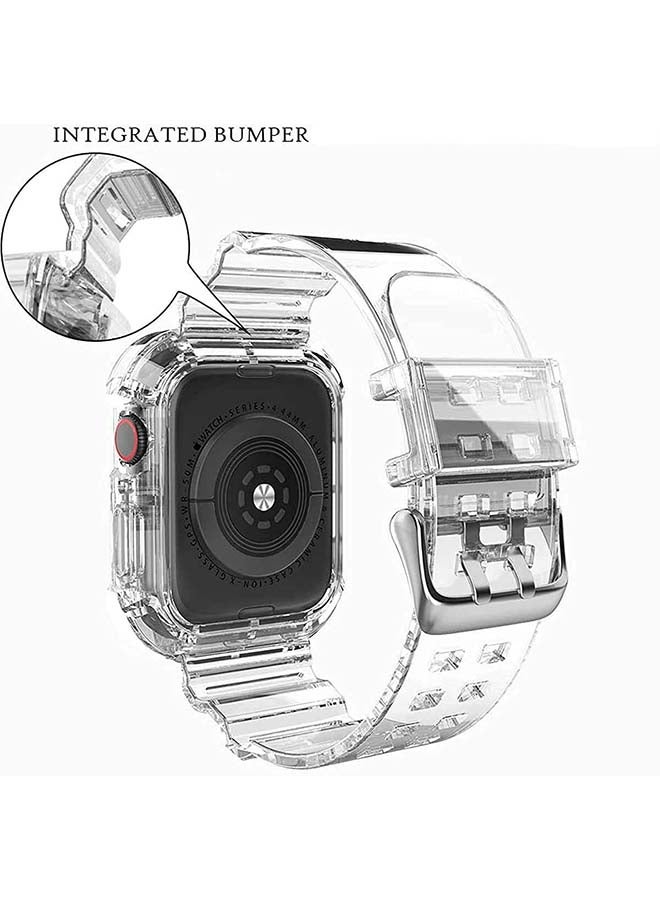 Theodor Replacement Watchband 3/2/1 42mm With Case For Apple Watch Series 7/6/SE/5/4 44mm White  - Image 2