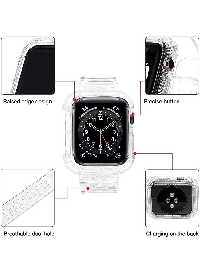 Theodor Replacement Watchband 3/2/1 42mm With Case For Apple Watch Series 7/6/SE/5/4 44mm Purple  - Image 2