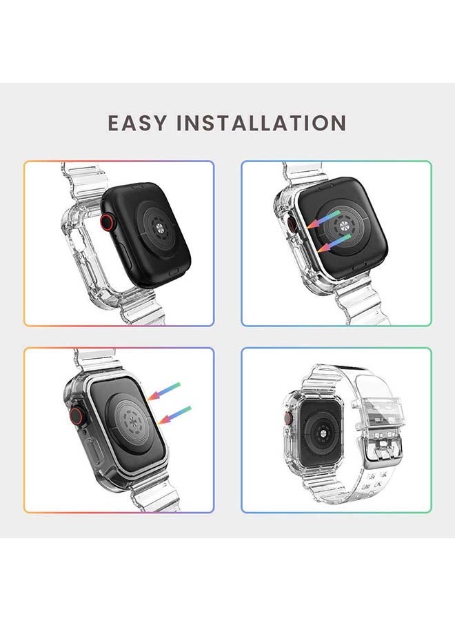 Theodor Replacement Watchband 3/2/1 42mm With Case For Apple Watch Series 7/6/SE/5/4 44mm Purple  - Image 3