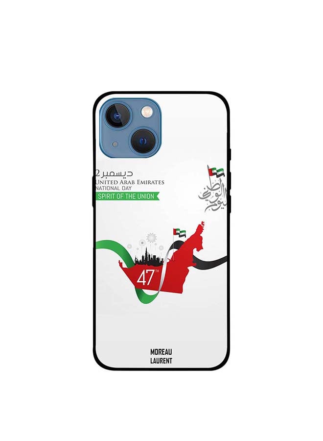 Moreau Laurent Protective Printed Case Cover for Apple iPhone 13 Dae00044 Uae National Day 47th Uae Map Multicolour  - Image 1
