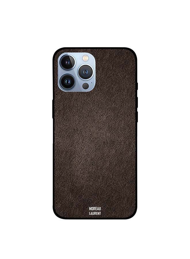 Moreau Laurent Protective Printed Case Cover for Apple iPhone 13 Pro Max Dpt00111 Leather Pattern Full Brown Multicolour  - Image 1