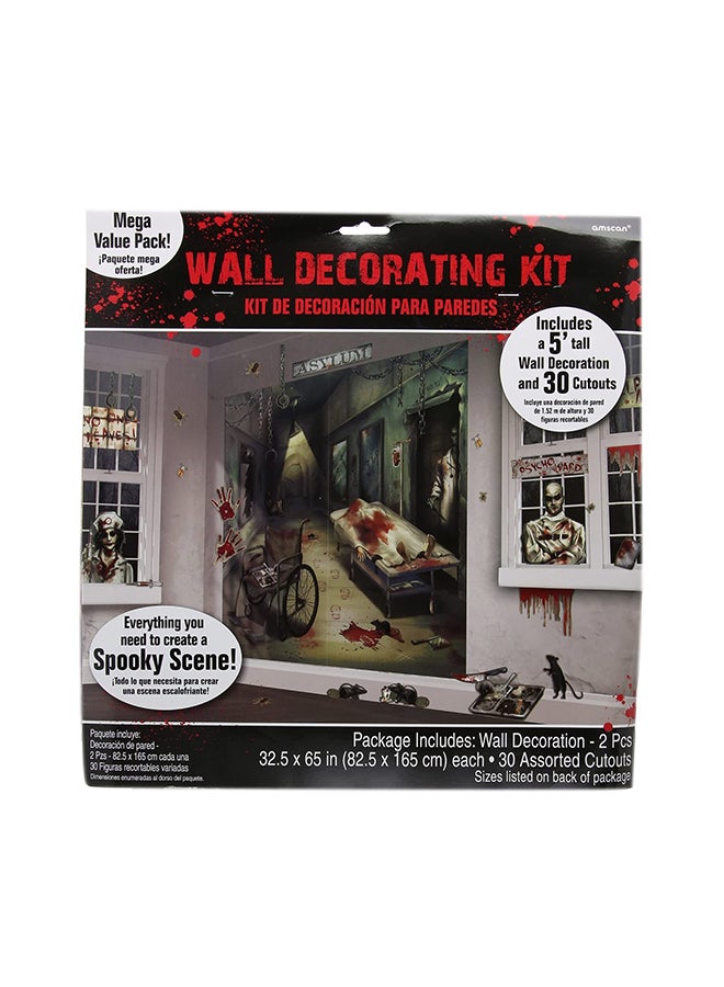 Amscan Asylum Wall Decorating Kit Mega Value Multicolour - Image 1