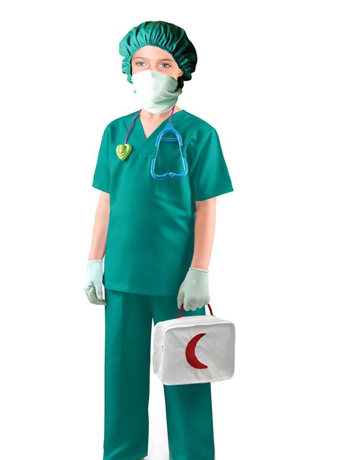 Doctor Costume Operating Surgeon Uniform With Surgeon Bag For Kids, 3+ Years - v1633252901/N19919620V_1