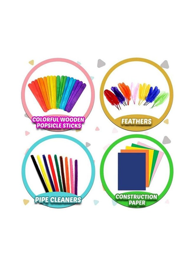 AMERTEER - 1000-Piece Colourful Creative Art And Craft Jar For Classroom And Home Projects 3.94x3.94x1.97inch - Image 1