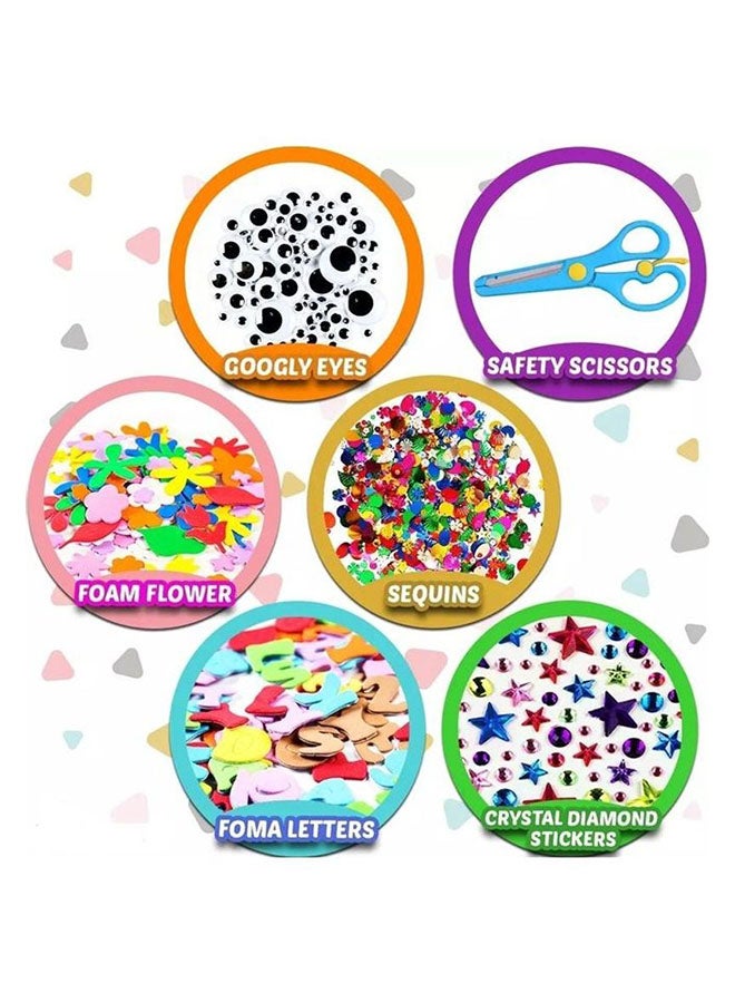 AMERTEER - 1000-Piece Colourful Creative Art And Craft Jar For Classroom And Home Projects 3.94x3.94x1.97inch - Image 1