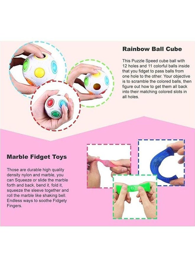 XiuWoo 24-Piece Push Pop Bubble Sensory Multipurpose Stress-Relieving Fidget Toy Set - Image 2