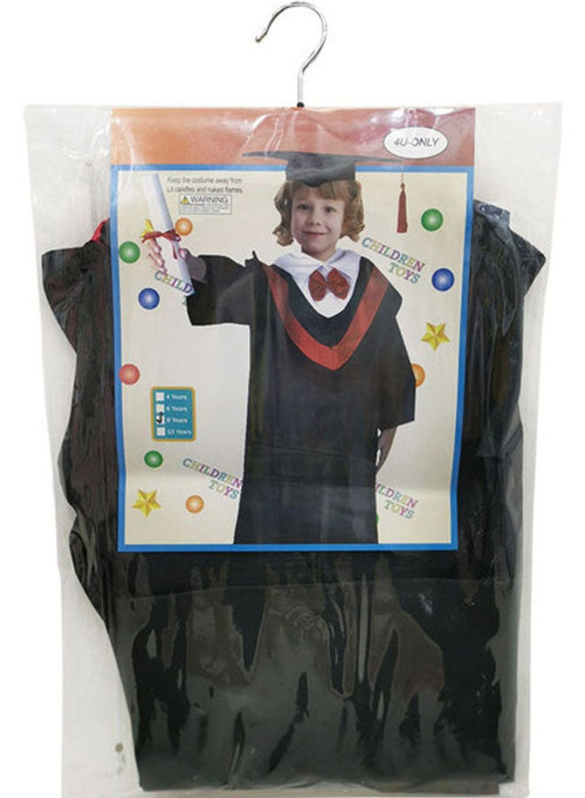 MissTiara Graduation Cotton-Polyester Costume With Black Gown And Cap For Kids, 45.1 x 16.9 x 22.4inch  - Image 4