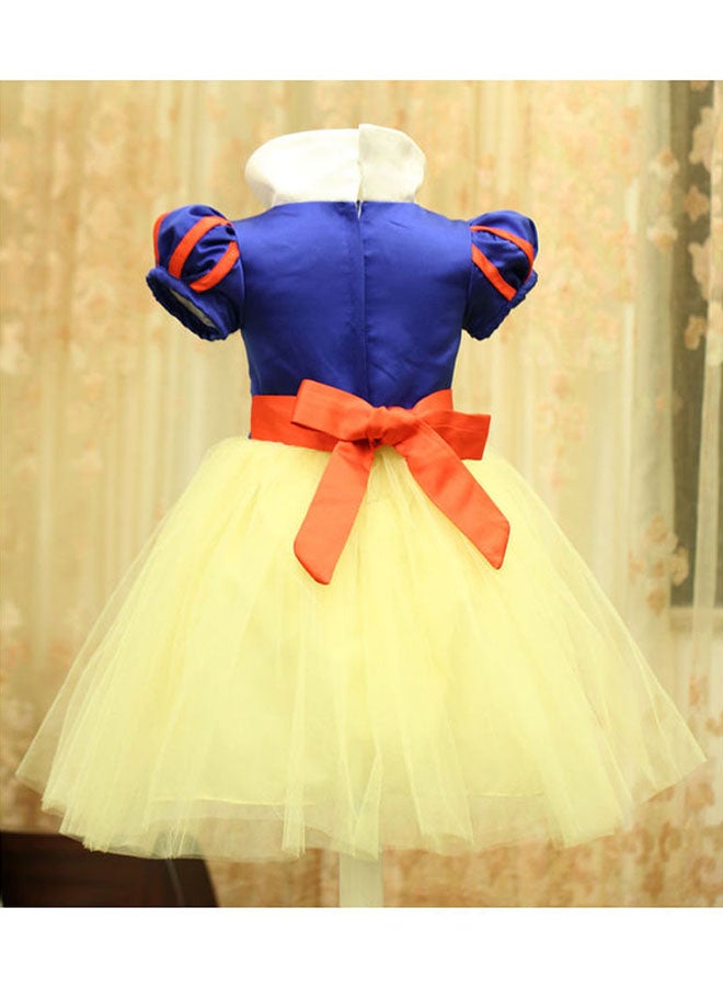 MissTiara Costume Snow White Dress Cosplay Made in Breathable Cotton Blend Fabric, 140cm - Image 3