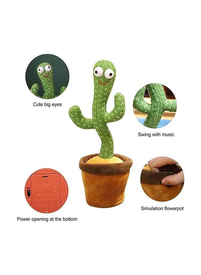 XiuWoo Beautiful And Cute Big Eyed Dancing Cactus Plush Stuffed Toy With Music  - Image 5