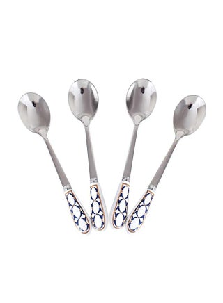 4-Piece Coffee And Tea Spoon With Handle Silver 13.2x2.3x1cm - v1633256438/N51043135A_1
