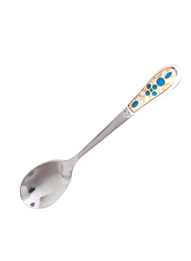 شور طقم ملاعق للقهوة والشاي مع مقبض مكون من 4 قطع فضي 13.2x2.3x1سم - Image 2