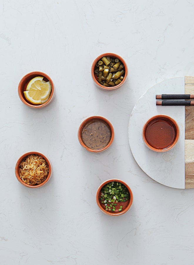 شور طقم أطباق توابل من 6 قطع برتقالي 6.5x6.5x3.5سم - Image 4