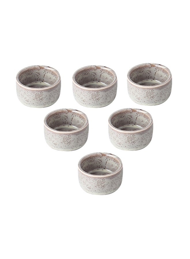 شور طقم أطباق توابل من 6 قطع رمادي 6.5x6.5x3.5سم - Image 1