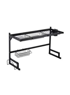 Over-Sink Dish Drying Rack Organizer Black 85cm